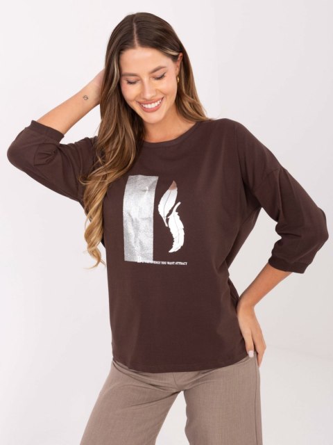 Bluzka RV-BZ-A820.27P ciemny brązowy