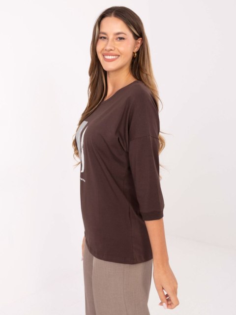 Bluzka RV-BZ-A820.27P ciemny brązowy