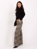 Spodnie LK-SP-509804.32 czarno-beżowy 38
