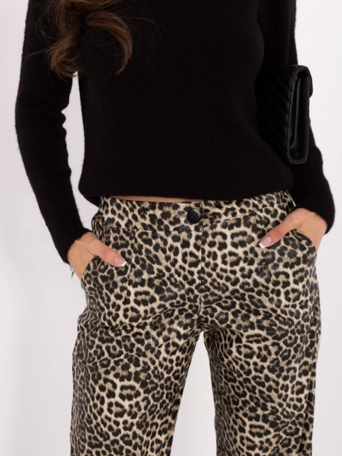 Spodnie LK-SP-509804.32 czarno-beżowy 42