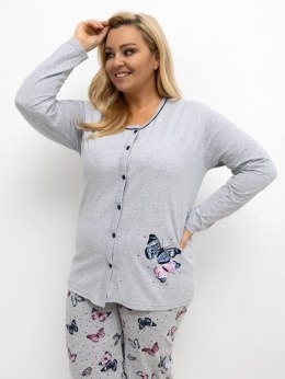 Piżama DU-PI-FP-504.17 szary 4XL