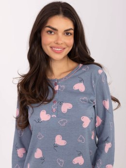 Koszula nocna DU-KN-FP-100.26 ciemny niebieski M