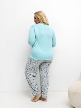 Piżama DU-KN-FP-502.97 mietowy 4XL