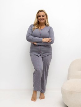 Piżama DU-PI-FP-505.05P ciemny szary 2XL