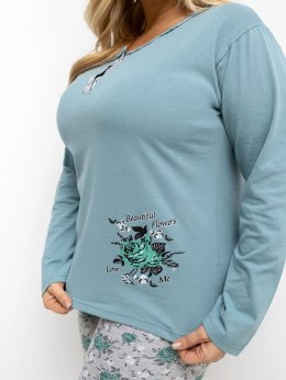 Piżama DU-PI-FP-506.56 ciemny miętowy 3XL