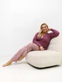Piżama DU-PI-FP-508.57 ciemny różowy 2XL