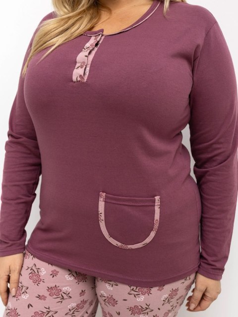 Piżama DU-PI-FP-508.57 ciemny różowy 2XL