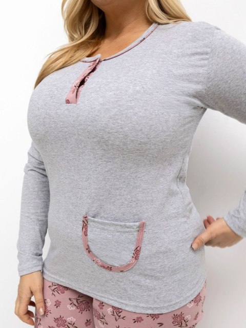 Piżama DU-PI-FP-508.57 szary 3XL