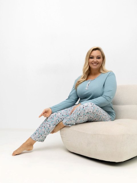 Piżama DU-KN-FP-502.97 ciemny miętowy XL