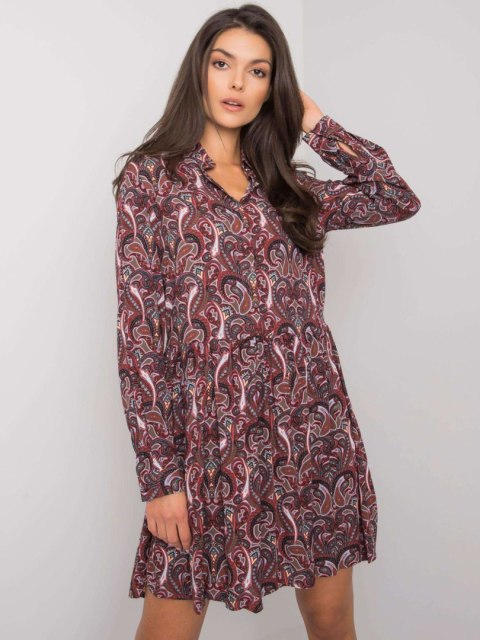 Sukienka D73771M30227 ciemny brązowy L