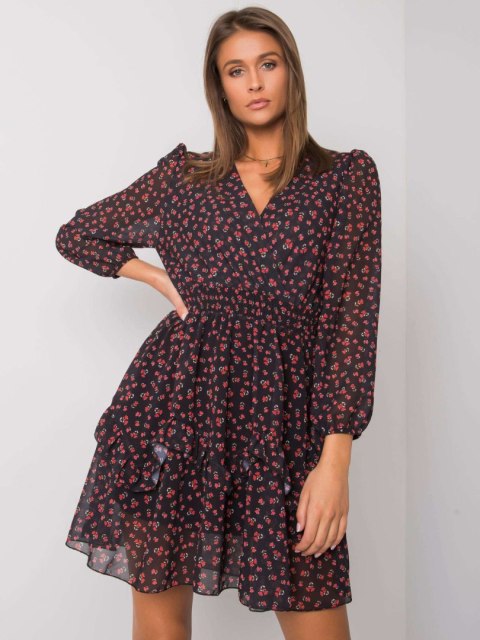 Sukienka TW-SK-BI-0928-2.23 czarno-czerwony