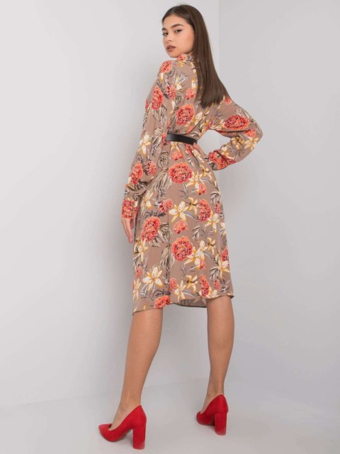 Sukienka EM-SK-2909-3.37 ciemny bezowy