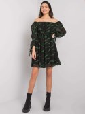 Sukienka LC-SK-22K-3040.19P czarno-zielony S
