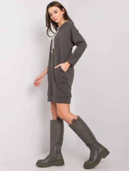 Sukienka RV-SK-4597-1.97 ciemny khaki S/M