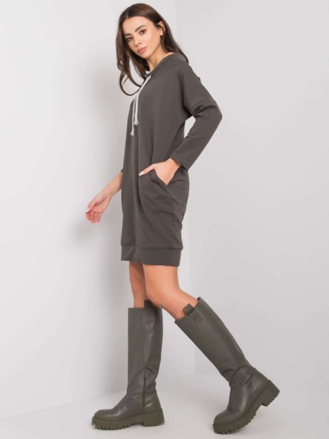 Sukienka RV-SK-4597-1.97 ciemny khaki S/M