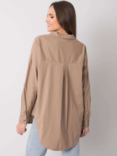 Koszula EM-KS-004.42 ciemny bezowy