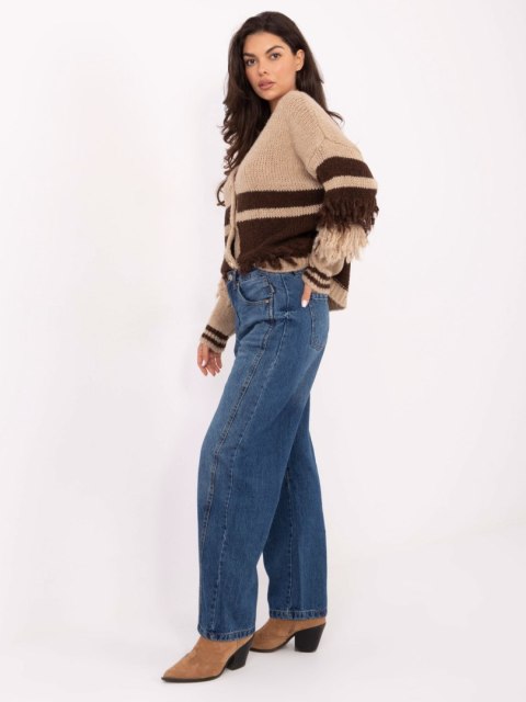 Spodnie D80030BI62569M318 niebieski XS