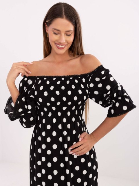 Sukienka LK-SK-510095-1.28 czarno-biały S/M