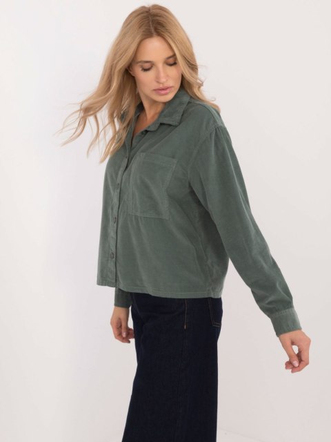 Koszula D70046M11184A1 ciemny zielony S