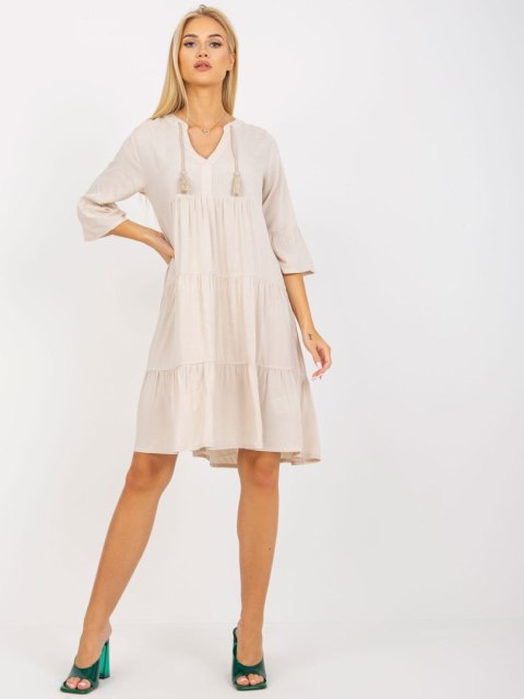 Sukienka D73761M30214A1EN jasny beżowy M