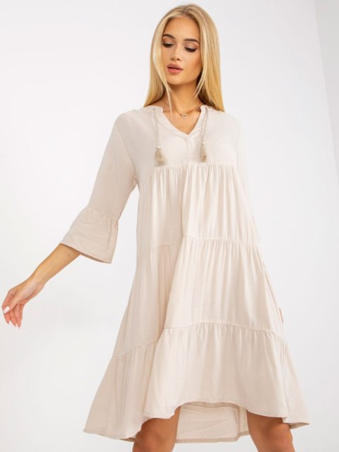 Sukienka D73761M30214A1EN jasny beżowy M