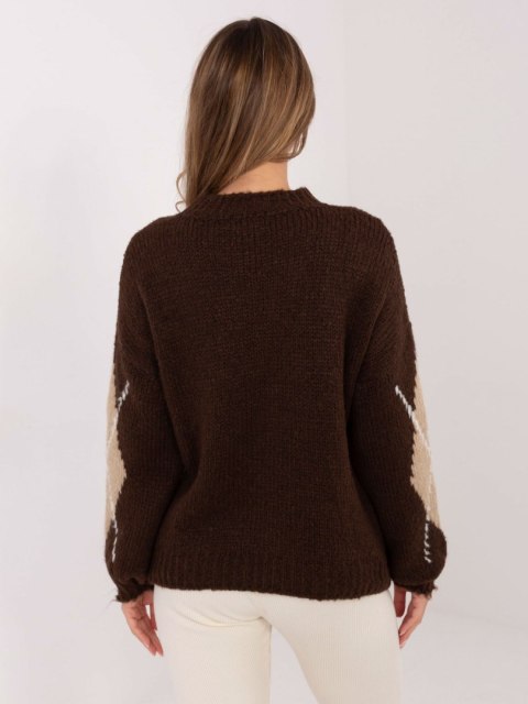 Sweter MI-SW-WM295.15 brązowy