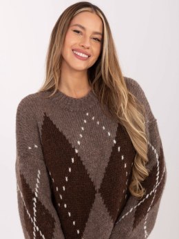 Sweter MI-SW-WM295.15 ciemny bezowy