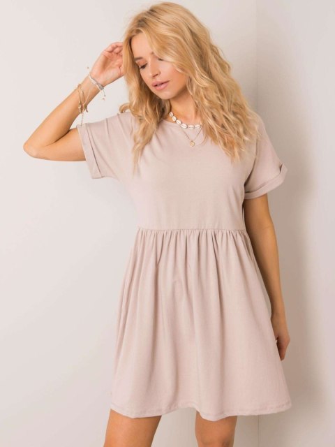 Sukienka RV-SK-5672.03P beżowy L