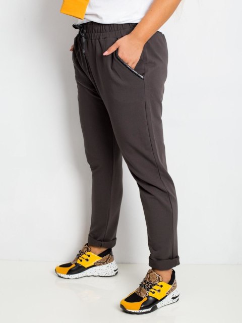 Spodnie dresowe RV-DR-4765.52 ciemny khaki 2XL