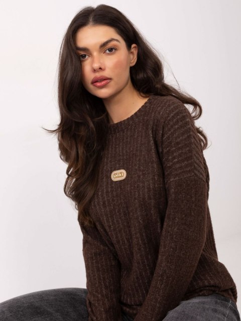 Sweter RV-SW-A1026.52 brązowy