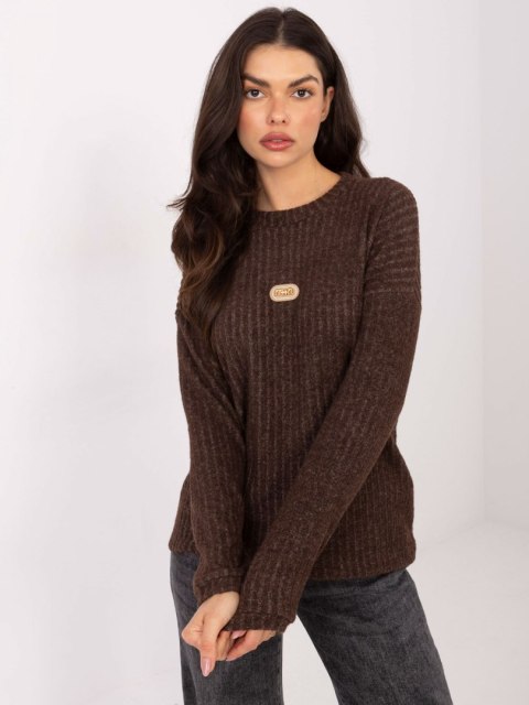 Sweter RV-SW-A1026.52 brązowy