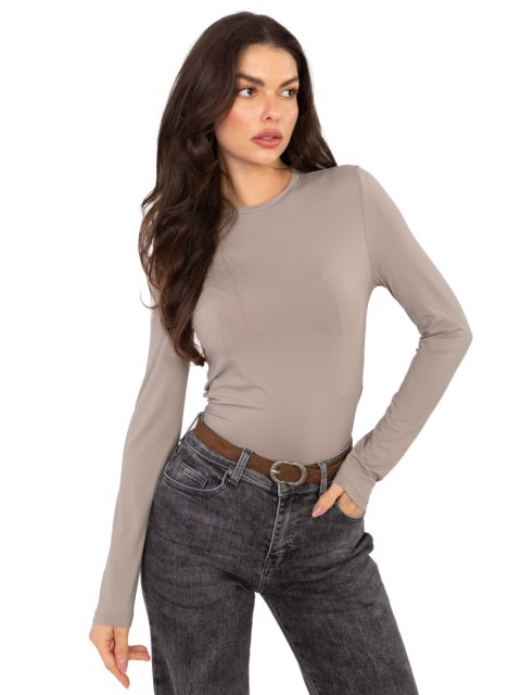 Bluzka D12099M02788A ciemny bezowy L