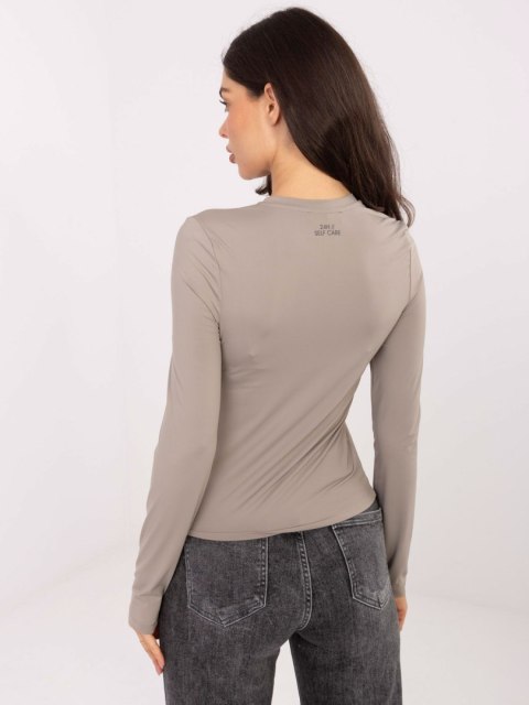 Bluzka D12099M02788A ciemny bezowy S