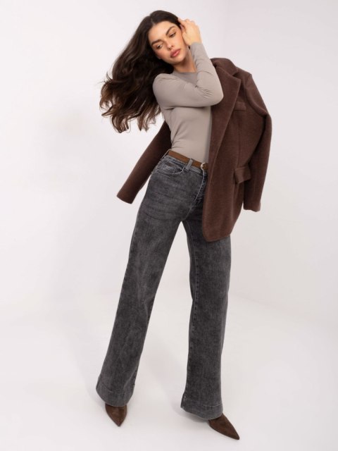 Bluzka D12099M02788A ciemny bezowy XS