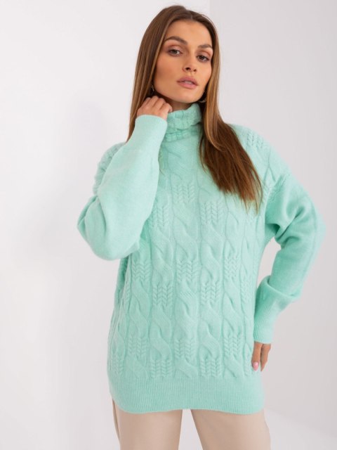 Sweter AT-SW-23401.97P ciemny miętowy