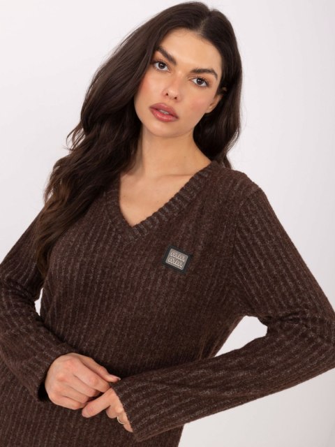 Sweter RV-SW-A1025.80 brązowy