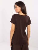 T-shirt RV-TS-4832.47P ciemny brązowy L