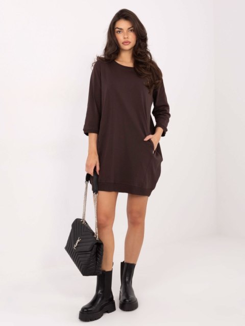 Sukienka RV-SK-6839.95 ciemny brązowy S/M