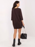 Sukienka RV-SK-6839.95 ciemny brązowy S/M
