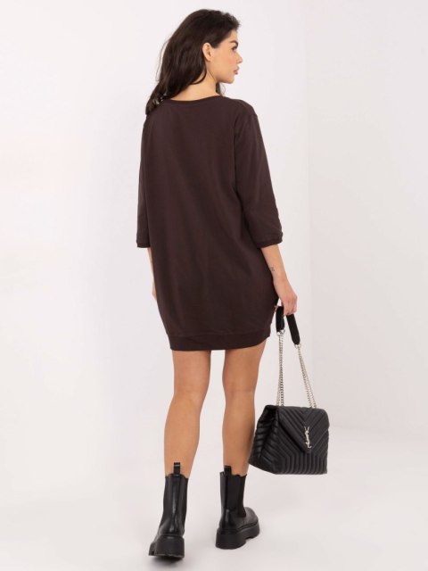 Sukienka RV-SK-6839.95 ciemny brązowy S/M