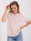 T-shirt D12022M02842A jasny różowy XS