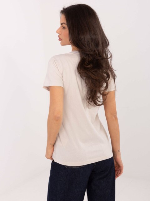 T-shirt D12048M02556K jasny beżowy S