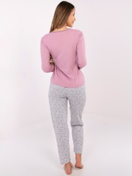 Piżama DU-PI-FP-003.99P ciemny różowy 2XL