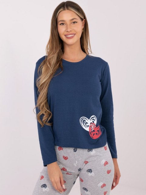 Piżama DU-PI-FP-009.84 ciemny niebieski 2XL