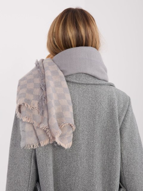 Szalik AT-SZ-16501.03 szaro-różowy