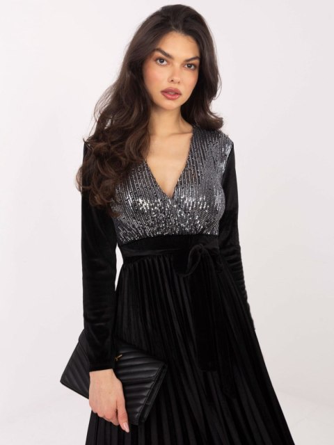 Sukienka IT-SK-16919.04P czarno-srebrny