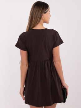 Sukienka RV-SK-5672.03P ciemny brązowy L