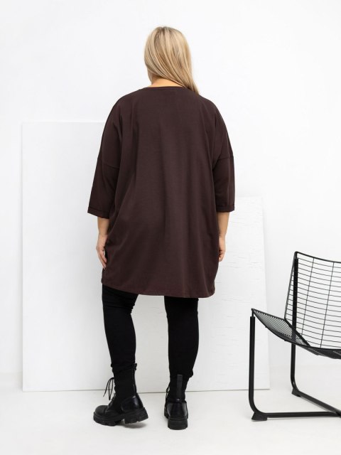 Bluzka RV-BZ-A1076.00 ciemny brązowy