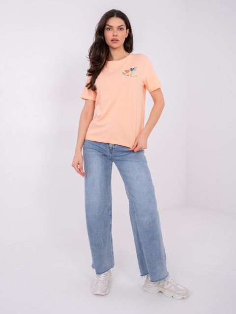 T-shirt D12022M02844A brzoskwiniowy XL