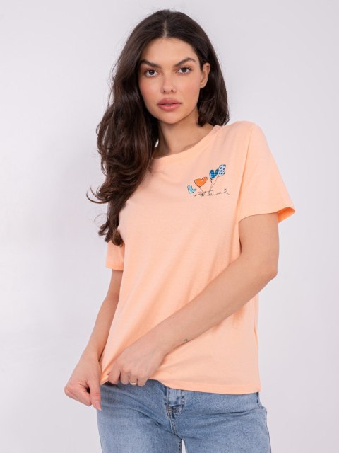 T-shirt D12022M02844A brzoskwiniowy XS